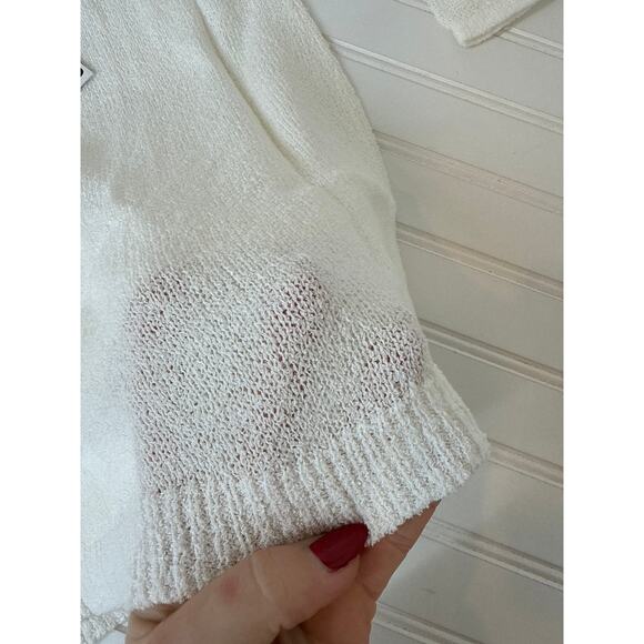 NWT Rumored Sweet Talker Mini Dress Slub White Cozy Open Back Short Party Size L - Picture 5 of 7